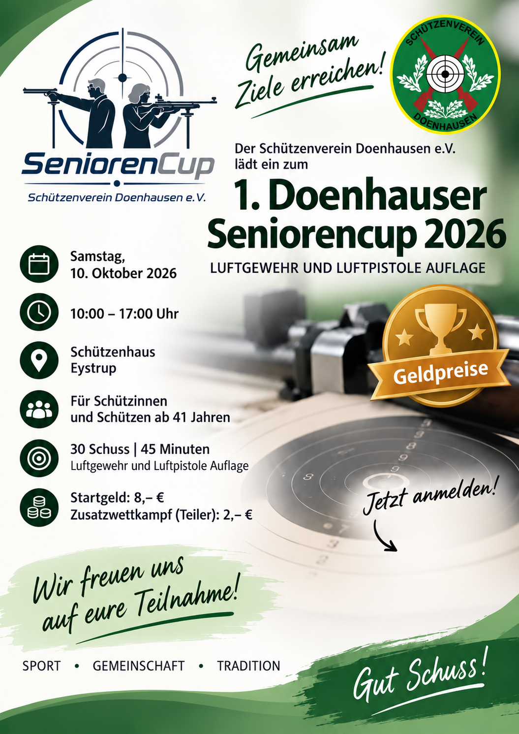 Anmeldung zum 1. SeniorenCup 2026 gestartet