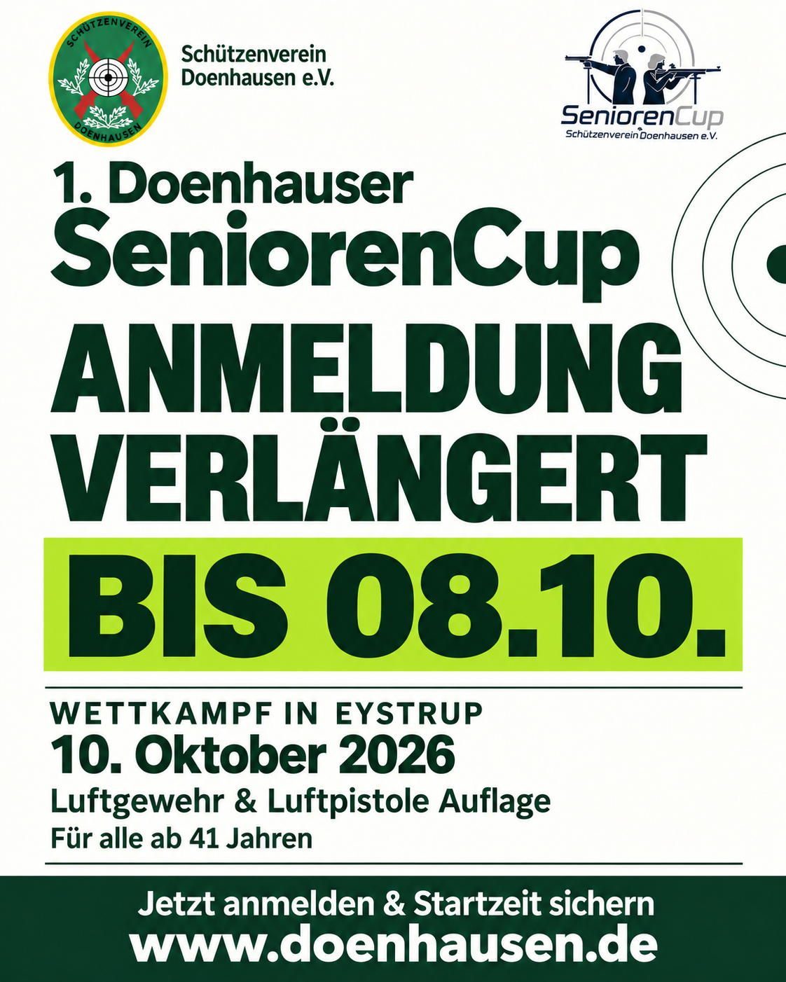Anmeldung zum 1. SeniorenCup 2026 gestartet